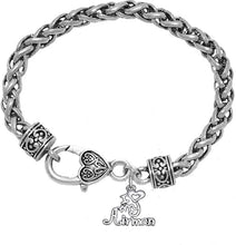 Air Force, I Love My Airman, Wheat Chain Bracelet Hypoallergenic, Safe-Nickel, Lead, Cadmium Free
