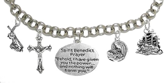 Saint Benedict Crucifix-Mary with Christ Child, Prayer, Calvary, Protect Me from Harm, from Evil, from The Devil. Nickle, Lead Cadmium Free