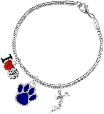 Blue Paw Volleyball, Adjustable, Safe-Hypoallergenic, Nickel, Lead and Cadmium Free