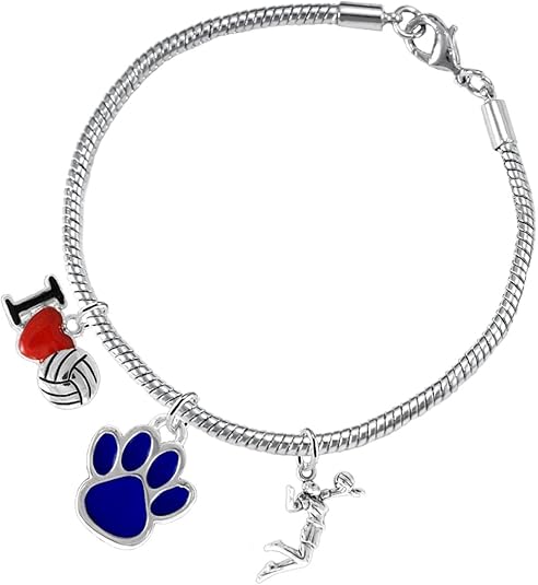 Blue Paw Volleyball, Adjustable, Safe-Hypoallergenic, Nickel, Lead and Cadmium Free