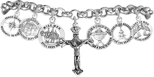 Christmas, Exclusive, 7 Charm, Adjustable Chain Bracelet Hypoallergenic, Safe-Nickel, Lead, Cadmium Free
