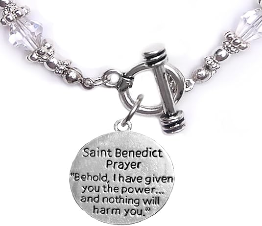 Saint Benedict Protective Charm, and Prayer, Protect Me from Harm, from Evil, from The Devil. Nickle, Lead Cadmium Free