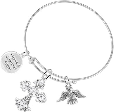 Christian 3 Charm Adjustable Bracelet Hypoallergenic, Safe-Nickel, Lead, Free
