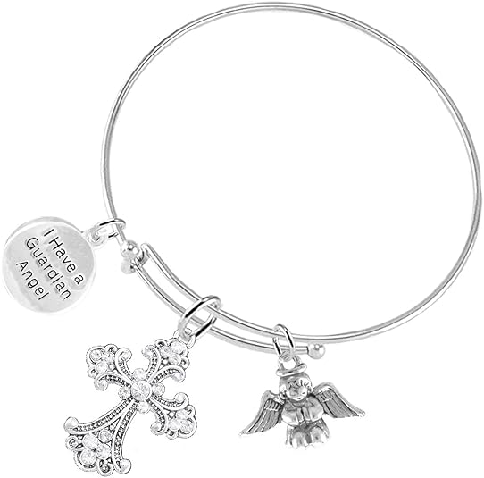 Christian 3 Charm Adjustable Bracelet Hypoallergenic, Safe-Nickel, Lead, Free