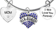 Mom, I Will Love You Forever, Air Force Hypoallergenic, Safe-Nickel Free, No Poisonous Lead Or Cadmium