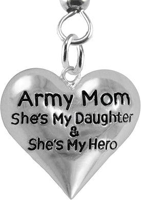 Army, Enlisted Daughter, My Daughter Is My Hero, Earrings, Hypoallergenic, Safe-Nickel, Lead, Cadmium Free
