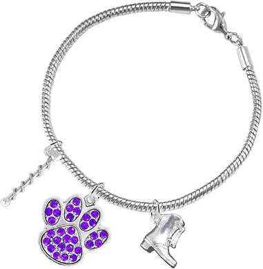 The, Majorette Jewelry Purple Crystal Paw Hypoallergenic Adjustable, Safe-Nickel, Lead Free