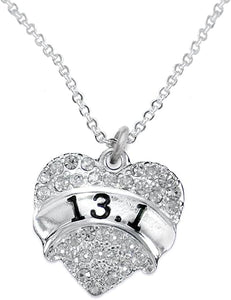13.1 Running Crystal Heart Necklace-Hypoallergenic Nickel, and Lead Free!