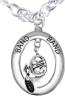 Orchestra-Band French Horn Player, Hypoallergenic Toggle Chain Necklace, Safe-Nickel, Lead and Cadmium Free