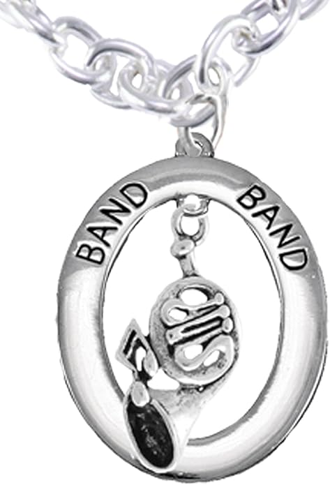 Orchestra-Band French Horn Player, Hypoallergenic Toggle Chain Necklace, Safe-Nickel, Lead and Cadmium Free