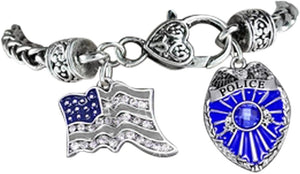 Policeman Keep My Husband Safe Policeman's Wife Hypoallergenic Adjustable Bracelet Nickle, Lead Free