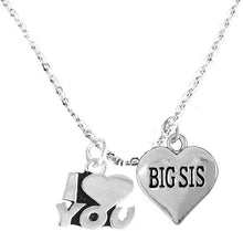 Big Sis I Love You Adjustable Curb Chain Necklace, Hypoallergenic, Safe-Nickel, Lead, Cadmium Free