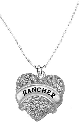 Rancher Hypoallergenic Crystal Heart Cable Chain Necklace