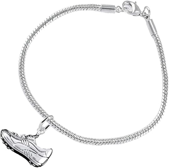 The, Soccer Shoe Jewelry Bracelet Hypoallergenic, Safe-Nickel, Lead Free