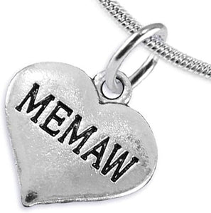 Nana Heart Charm Necklace Hypoallergenic, Adjustable, Safe, Nickel, Lead & Cadmium Free!