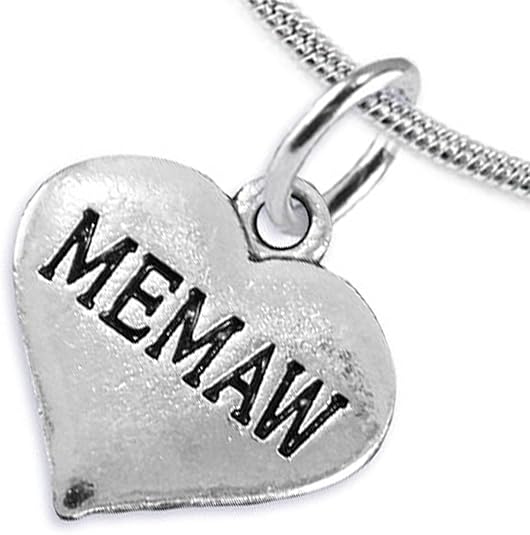 Nana Heart Charm Necklace Hypoallergenic, Adjustable, Safe, Nickel, Lead & Cadmium Free!
