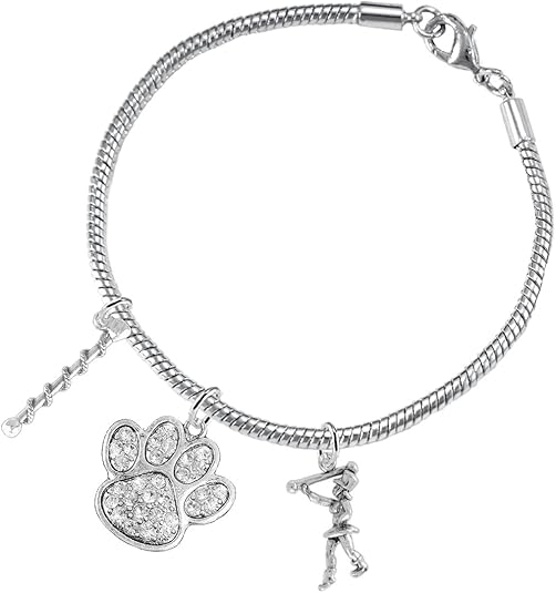 The, Majorette Jewelry Paw Crystal Hypoallergenic Adjustable, Safe-Nickel, Lead Free