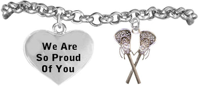 Lacrosse We are So Proud of You Adjustable Bracelet, Safe-Nickel, Lead & Cadmium Free