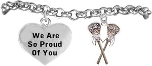 Lacrosse We are So Proud of You Adjustable Bracelet, Safe-Nickel, Lead & Cadmium Free