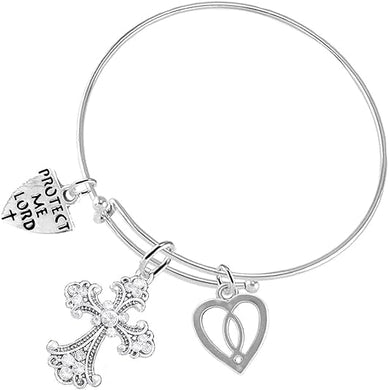 Christian 3 Charm Adjustable Bracelet Hypoallergenic, Safe-Nickel, Lead, Free