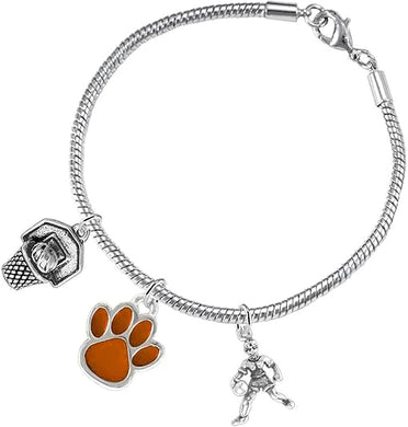 Orange Paw Basketball Jewelry, Adjustable, Safe-Hypoallergenic, Nickel, Lead Free
