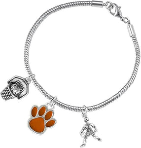 Orange Paw Basketball Jewelry, Adjustable, Safe-Hypoallergenic, Nickel, Lead Free