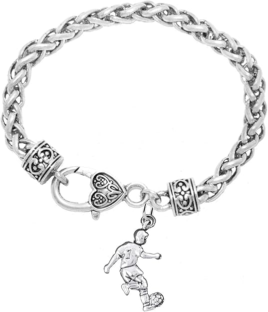 The, Soccer Player Jewelry Bracelet Hypoallergenic, Safe-Nickel, Lead Free