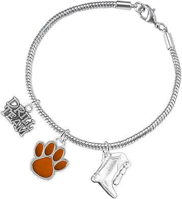 The, Drill Team Jewelry Orange Paw Hypoallergenic Adjustable, Safe-Nickel, Lead Free