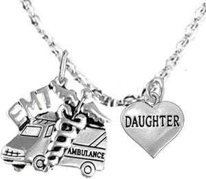 EMT, Daughter Adjustable Necklace, Hypoallergenic, Safe-Nickel, Lead, Cadmium Free