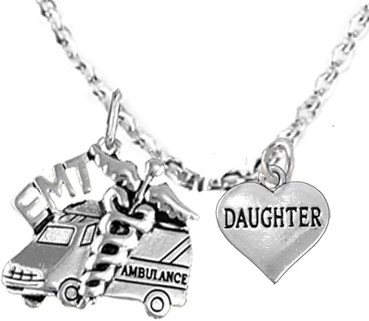 EMT, Daughter Adjustable Necklace, Hypoallergenic, Safe-Nickel, Lead, Cadmium Free