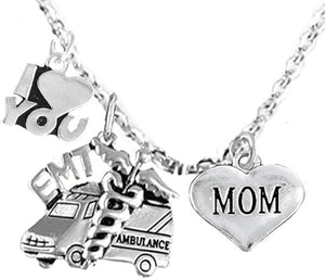 EMT, Mom Adjustable Necklace, Hypoallergenic, Safe-Nickel, Lead, Cadmium Free