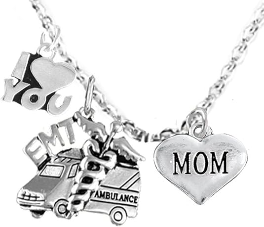 EMT, Mom Adjustable Necklace, Hypoallergenic, Safe-Nickel, Lead, Cadmium Free