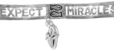 Expect Miracles, The Original Hypoallergenic, Safe-Nickel, Lead, Cadmium Free, Adjustable Stretch Bracelet