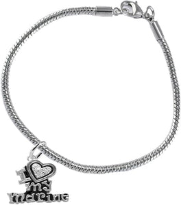 Marine I Love My Marine, Crystal Heart, Bracelet, Hypoallergenic, Safe-Nickel, Lead, Free