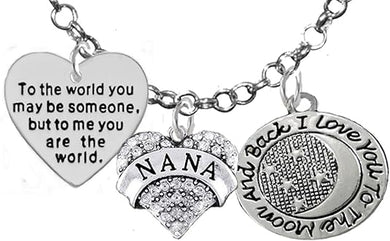 Mother's Day Jewelry, Mom, Jewelry, Nana Necklace, Hypoallergenic, Safe-Nickel, Lead, Free
