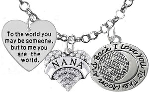 Mother's Day Jewelry, Mom, Jewelry, Nana Necklace, Hypoallergenic, Safe-Nickel, Lead, Free
