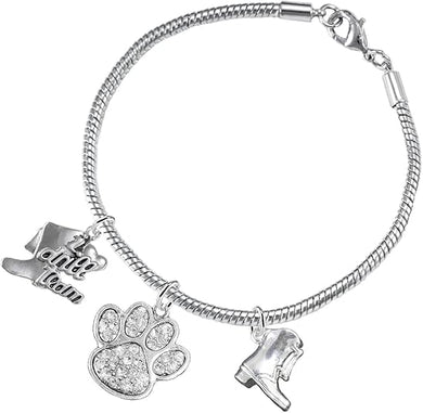 The, Drill Team Jewelry Crystal Paw Hypoallergenic Adjustable, Safe-Nickel, Lead Free