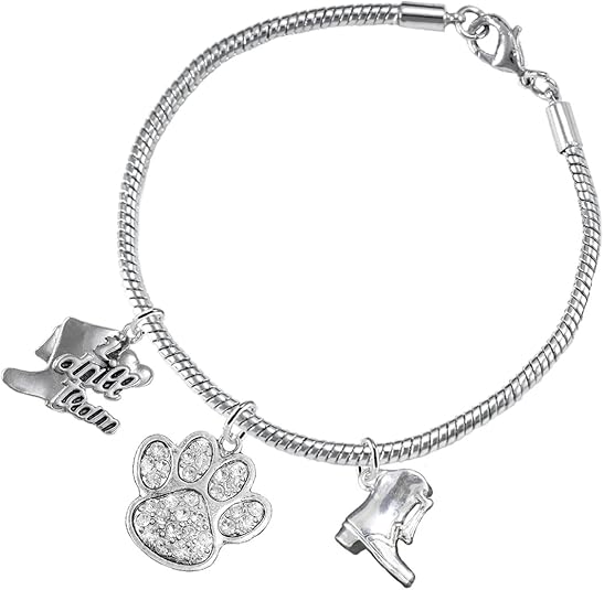 The, Drill Team Jewelry Crystal Paw Hypoallergenic Adjustable, Safe-Nickel, Lead Free