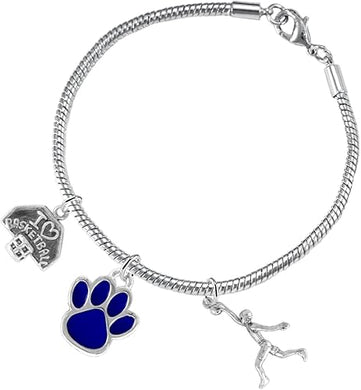 Blue Paw Basketball Jewelry, Adjustable, Safe-Hypoallergenic, Nickel, Lead Free