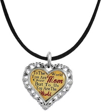 Mom Heart Charm Necklace Hypoallergenic, Adjustable, Safe, Nickel, Lead & Cadmium Free!