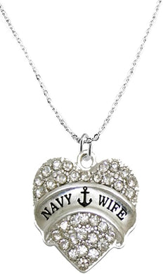 The Perfect Gift Navy Wife Hypoallergenic Necklace, Safe-Nickel, Lead & Cadmium Free!