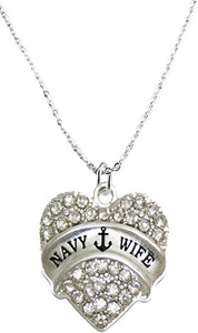 The Perfect Gift Navy Wife Hypoallergenic Necklace, Safe-Nickel, Lead & Cadmium Free!