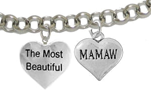 The Most Beautiful Mamaw, Adjustable, Hypoallergenic, Safe-Nickel, Lead, Cadmium Free