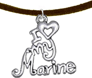 Marine, I Love My Marine, Adjustable Necklace Hypoallergenic, Safe-Nickel, Lead, Cadmium Free