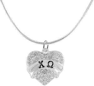 Chi Omega Adjustable Hypoallergenic Safe Necklace Nickel, Lead, Cadmium Free