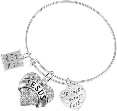 Christian 3 Charm Adjustable Bracelet Hypoallergenic, Safe-Nickel, Lead, Free