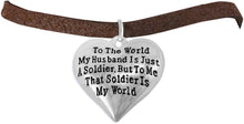 Army Wife, My Husband is My World, Hypoallergenic, Safe-Nickel, Lead, Cadmium Free