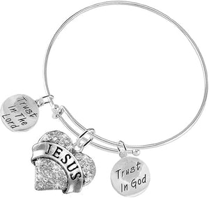 Christian 3 Charm Adjustable Bracelet Hypoallergenic, Safe-Nickel, Lead, Free