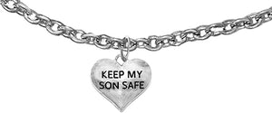 Keep My Son Safe, Adjustable Foot Anklet,Hypoallergenic-Safe Nickel,Lead,And Poisonous Cadmium Free.