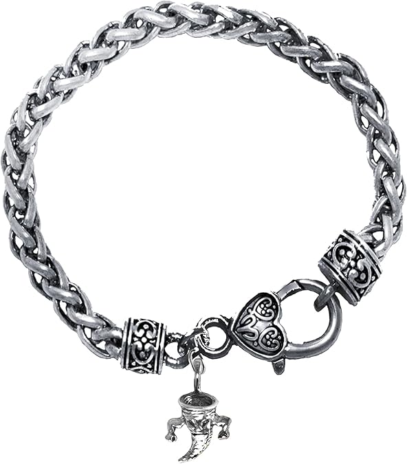 Hurricane, Tornado, Cyclone, Typhoon Antique Silvertone Wheat Chain Bracelet, The Most Popular Bracelet We Have Out Of 29 Bracelets, What A Wonderful Gift For Yourself Or Someone Special. Hypoallergenic-Safe No Nickel, Lead, Or Cadmium In The Metal